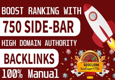Rank your Website with a 750 Sidebar/Blogroll da 50+ Dofollow Backlinks