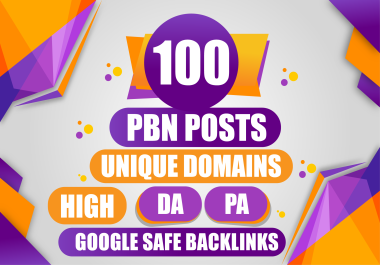100 PBN On High DA PA Dofollow Backlinks