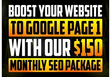 Monthly SEO Package with Manual Backlinks for Higher Rankings