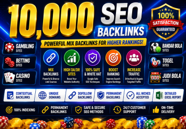 Premium 10,000 Dofollow Backlinks with DA50+ Authority BUY 5 GET 5 FREE