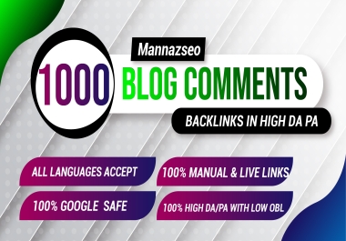 I will Make 1000 High Quality Unique Domain Bl0g C0mments Backlinks Dofollow