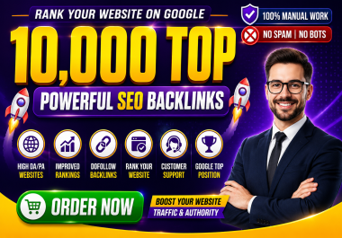Premium 10,000 Dofollow Backlinks with DA50+ Authority BUY 3 GET 2 FREE