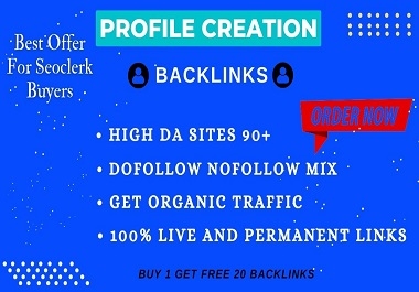 I will do 80 high DA & PA Social Profile Creation Backlinks