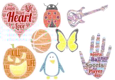 I will create typography design text portrait and word cloud or tag cloud