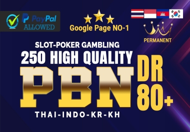 LATEST UPDATE 2023 Poker Gambling Casino Slot Betting And Adult Sites 250 PBN Backlinks Package