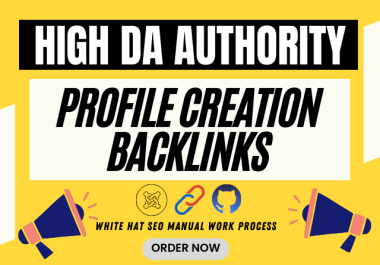 I will do Top HQ 60 profile creation backlinks for rank your website