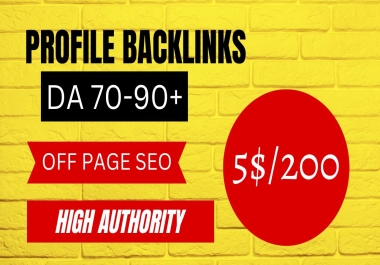 Manually build profile backlinks high authority