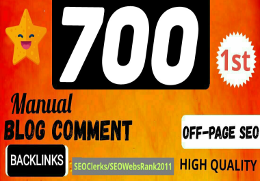 700 Dofollow Blog Comments Backlinks Link Building High DA PA TF CF