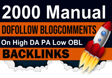 2000 Dofollow Blog Comments Backlinks Link Building High DA PA TF CF Index Domain