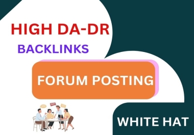 I will manually create 100 dofollow forum posting backlinks for website ranking