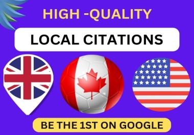 I will manually provide 60 Local citation to high da sites