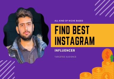 I will find 30 top YouTube or Instagram influencer