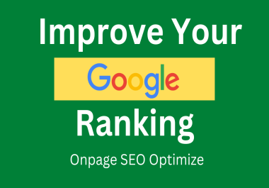 I will do complete on page SEO optimization service for google ranking