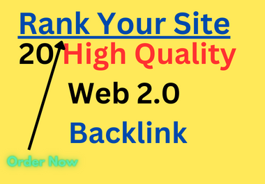 I will create 20 web 2 0 contextual and permeant backlinks