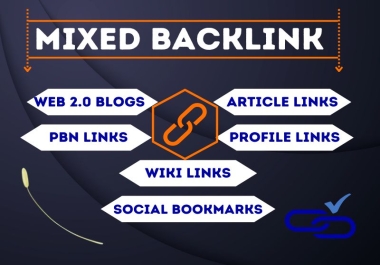 I will create 50 mix backlinks to high da pa sites