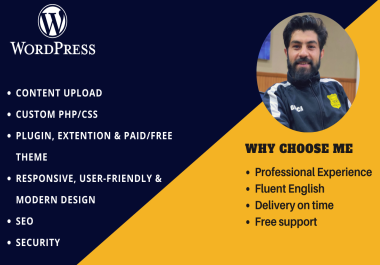 I will design and develop SEO friendly WordPress website