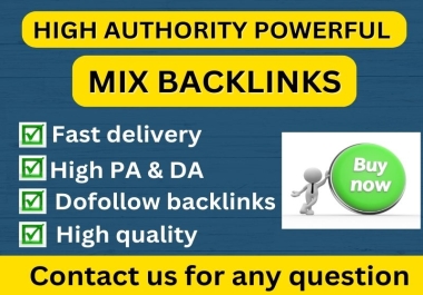 I will provide 100 mix backlinks to high da pa websites