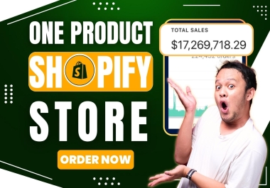 I will create a one product shopify dropshipping store or shopify website