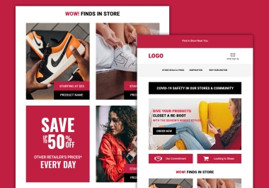 I will create an HTML email matching your website