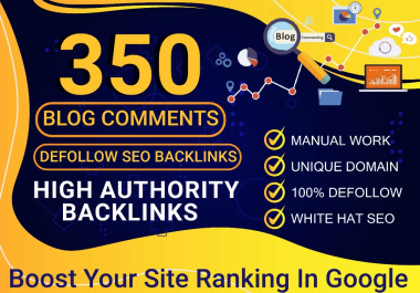 do 350 blog comments on unique domain high authority