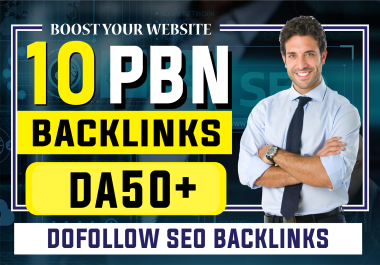 10 PBN DA 50+ Dofollow Homepage Backlinks
