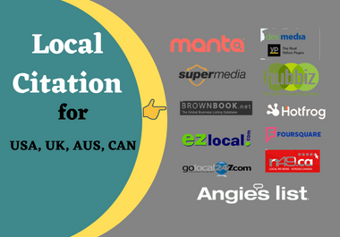 I will do local citation or list building for your business
