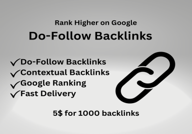 1000+ seo backlinks high quality dofollow link building service