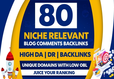80 Niche Relevant Backlinks Services High TF,  DA, DR upto 80- Manually Backlinks 100 Ranking Increas