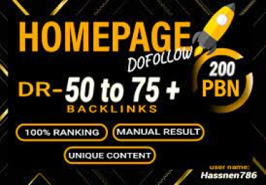 Build 200 PBN DR50 to70+ Permanents Homepage PBN Backlinks