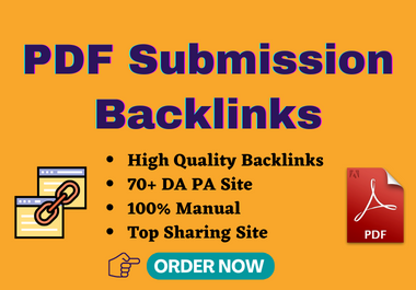I will do PDF Submission on 100 high authority sites