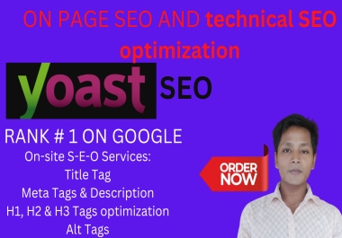 I will do on-page SEO technical on-page SEO optimization of YOAST SEO