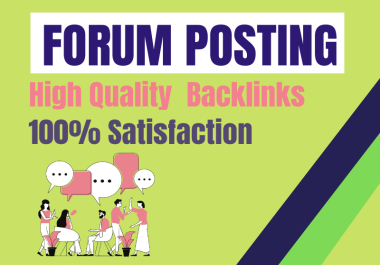 I will provide 60 forum posting fully manual method