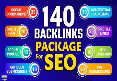 High Quality 140 Backlinks SEO Package To Boost Your Website On Search Engine