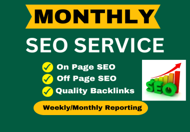 I will do complete monthly on page and off page SEO