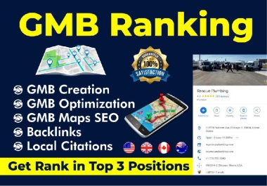 I will optimize google my business listing for local SEO top gmb ranking
