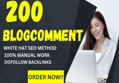 I will do 200 unique high quality dofollow blog comments backlinks low obl