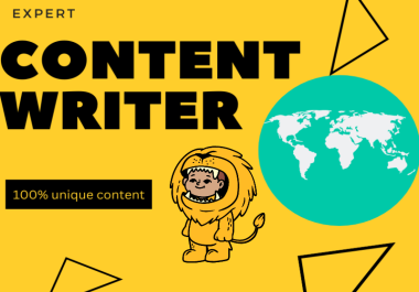 I will write amazing unique content for you