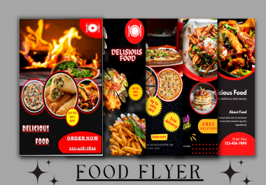I will create an amazing flyer of resturant and food flyer