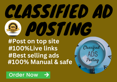 I will do 80 ads post top ads posting site