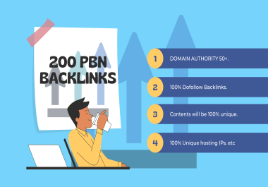 Boost Your Website Rank With 200 PBN Manual High Authority DA 50+ Backlinks