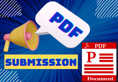 I will do 110 PDF submission to 110 document sharing sites