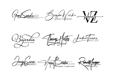 I will design signature,  handwritten,  cursive,  scripted,  handwriting logo