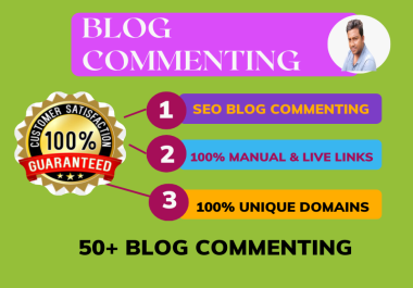 I will do quick indexing 50+ blog commenting backlinks