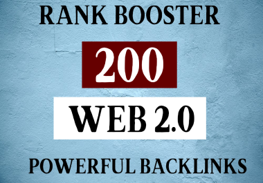 Build 200+ High Authority Web2.0 Blog Posts Dofollow Backlinks