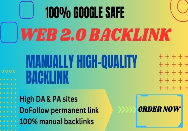 Powerful 50 Permanent High-quality Web 2.0 Backlinks with High DA.