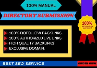 100 Top Directory Submissions Dofollow backlinks From High quality DA site