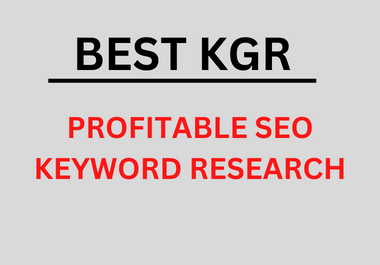 Best 50 KGR profitable SEO keyword research
