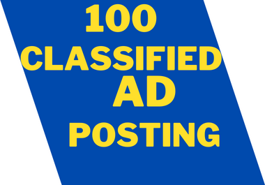 I Will do 100 Manual Classified Ad Posting to top rated sites