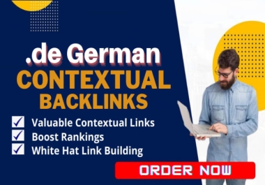 create 50 permanent german dofollow da50 seo backlinks from germany on de sites