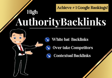 I will do SEO Backlinks High Quality and Authority Contextual White hat link Building